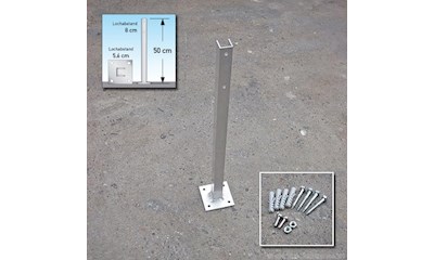 Aufstellpfosten für Schild 50 cm, Aluminium